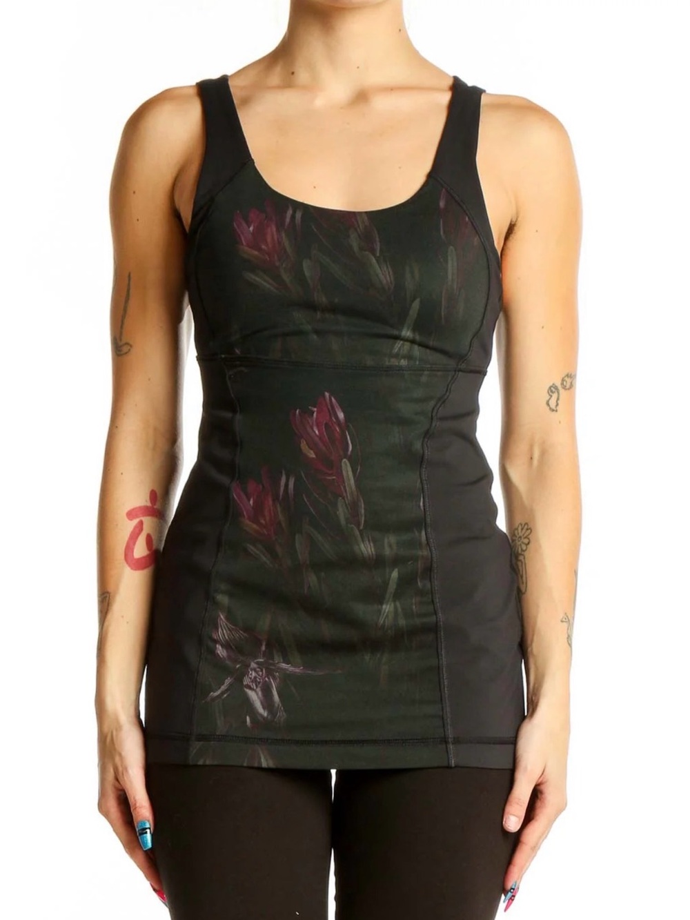 Lululemon Floral Athletic Tank Top
